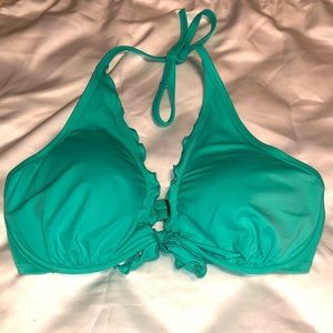 Seafoam Green VS Halter Swim Top.  34DD. Lightly used.  Excellent condition.
